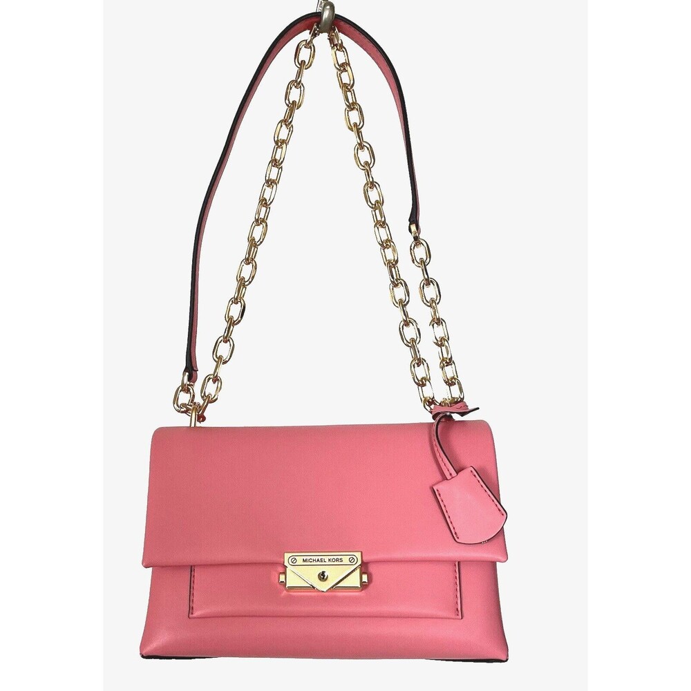 New Michael Kors Cece Medium Flap Shoulder Bag Tea Rose